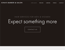 Tablet Screenshot of ginasbarbersalon.com